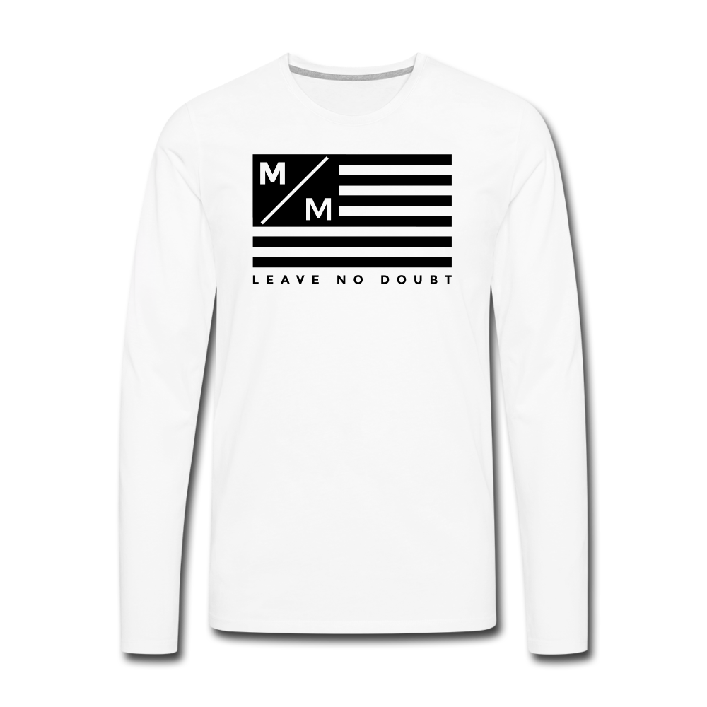 MM Flag LND- Men's Premium Long Sleeve T-Shirt FP - white