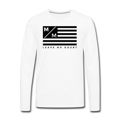 MM Flag LND- Men's Premium Long Sleeve T-Shirt FP - white