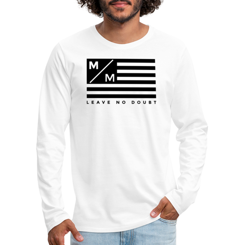 MM Flag LND- Men's Premium Long Sleeve T-Shirt FP - white