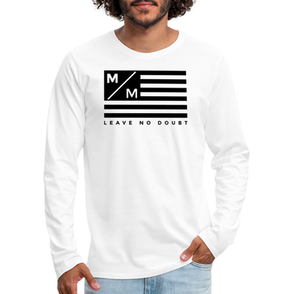 MM Flag LND- Men's Premium Long Sleeve T-Shirt FP - white