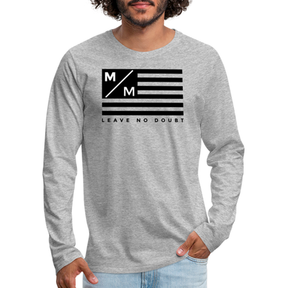 MM Flag LND- Men's Premium Long Sleeve T-Shirt FP - heather gray