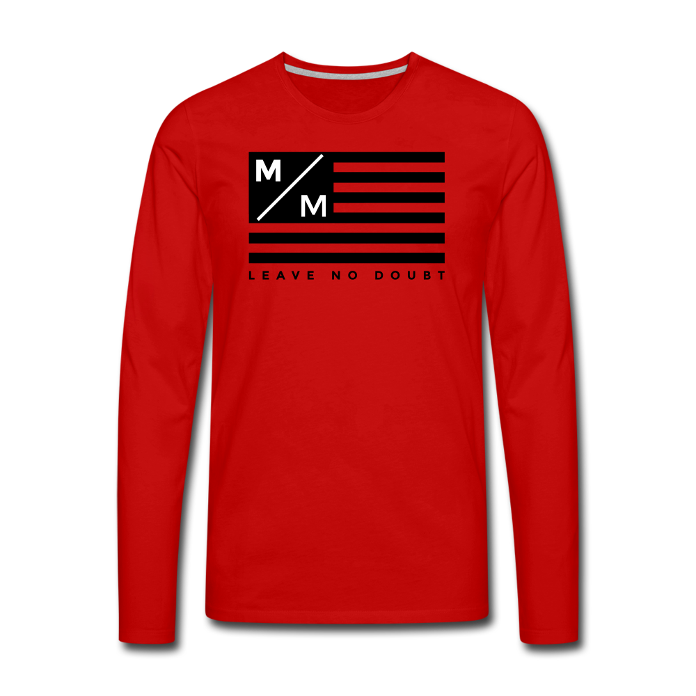 MM Flag LND- Men's Premium Long Sleeve T-Shirt FP - red