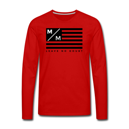 MM Flag LND- Men's Premium Long Sleeve T-Shirt FP - red