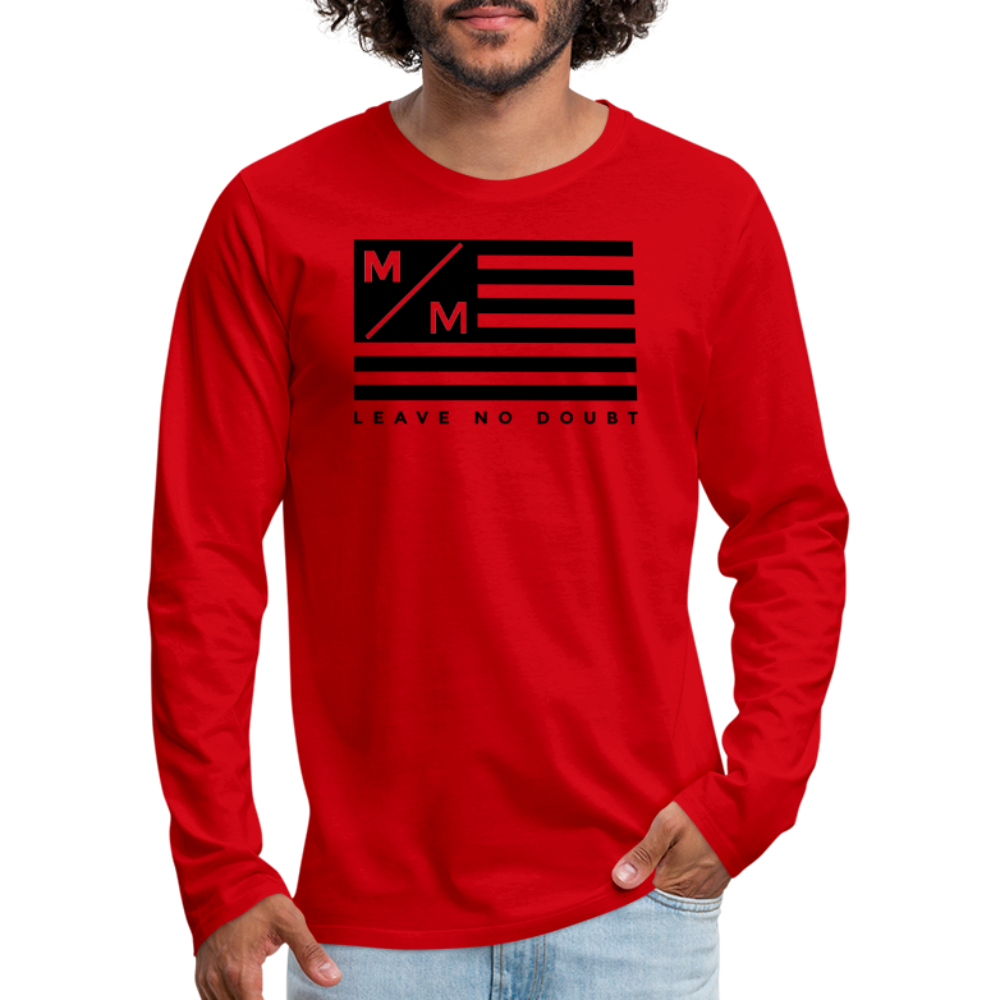 MM Flag LND- Men's Premium Long Sleeve T-Shirt FP - red