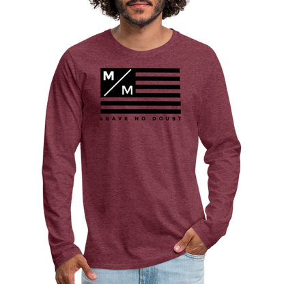 MM Flag LND- Men's Premium Long Sleeve T-Shirt FP - heather burgundy