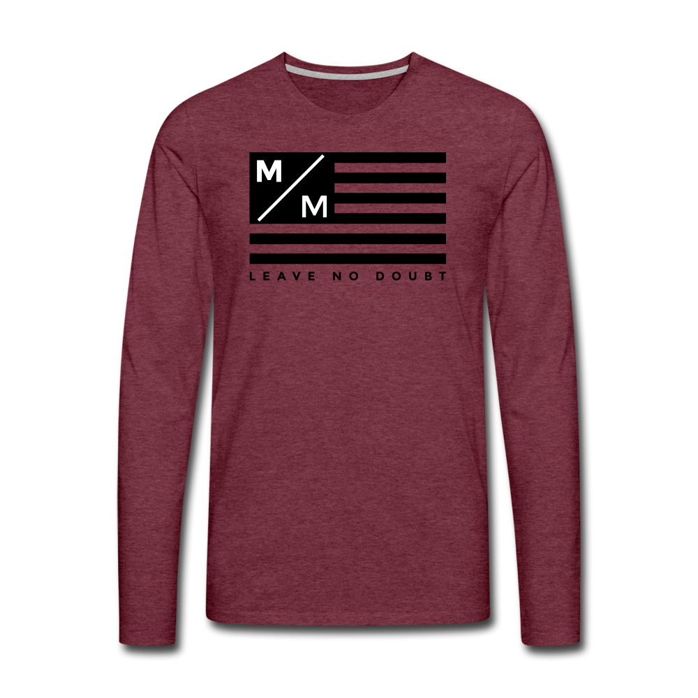 MM Flag LND- Men's Premium Long Sleeve T-Shirt FP - heather burgundy