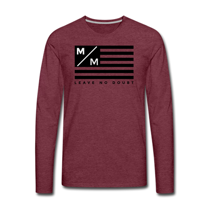 MM Flag LND- Men's Premium Long Sleeve T-Shirt FP - heather burgundy