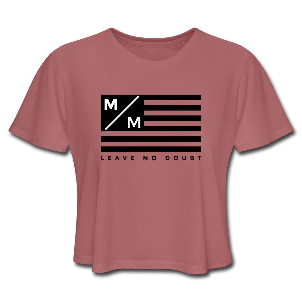 MM Flag LND- Women's Cropped T-Shirt FP - mauve