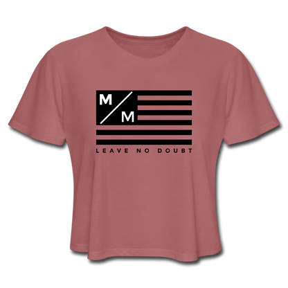 MM Flag LND- Women's Cropped T-Shirt FP - mauve