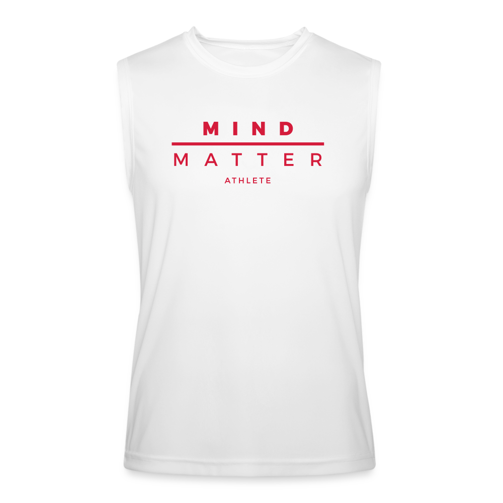 MM Athlete Red- Men’s Performance Sleeveless Shirt - white