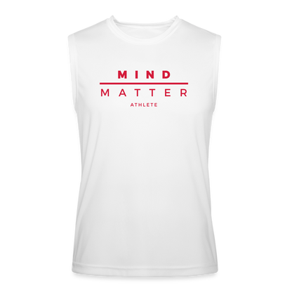 MM Athlete Red- Men’s Performance Sleeveless Shirt - white