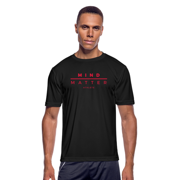 MM Athlete Red- Men’s Moisture Wicking Performance T-Shirt - black