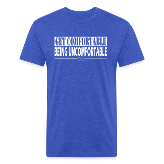 Uncomfortable- Unisex Fitted Cotton/Poly T-Shirt by Next Level - heather royal